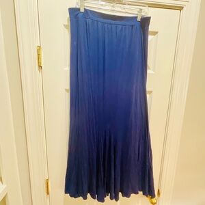 New Directions Deep Blue Maxi Skirt